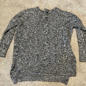 Express back and white knit small oversize sweater